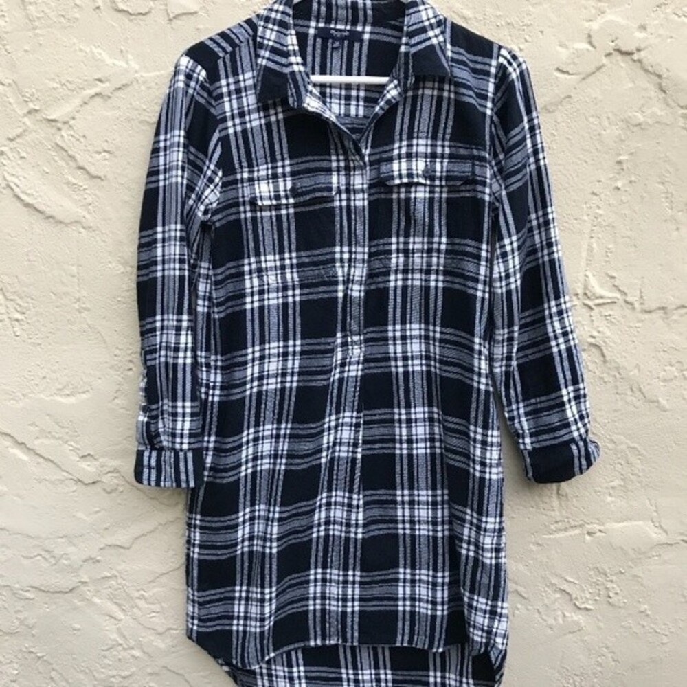 Madewell Plaid Shirt Dress